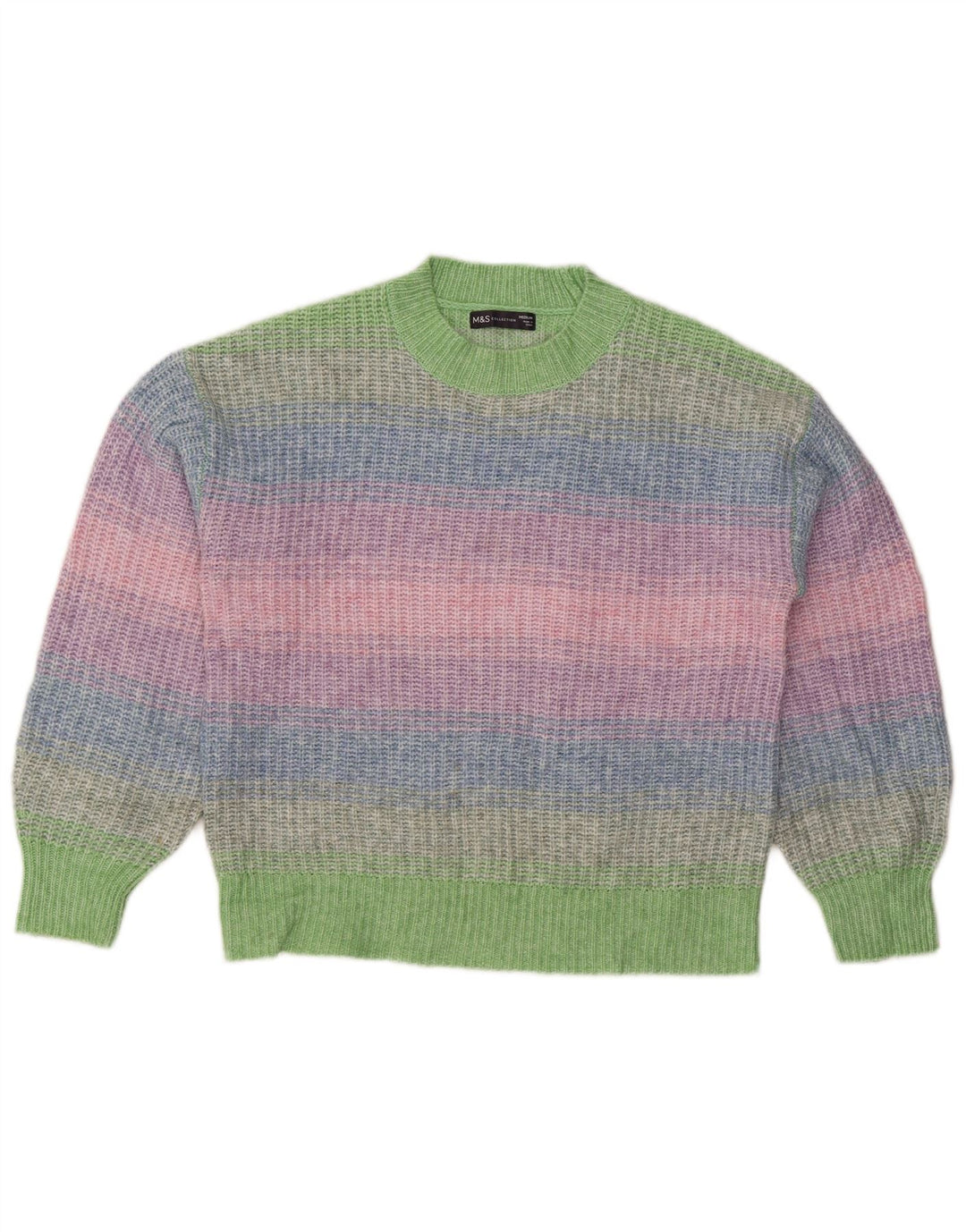 Maglione maglione girocollo da donna Marks & Spencer UK 14 medio multicolore