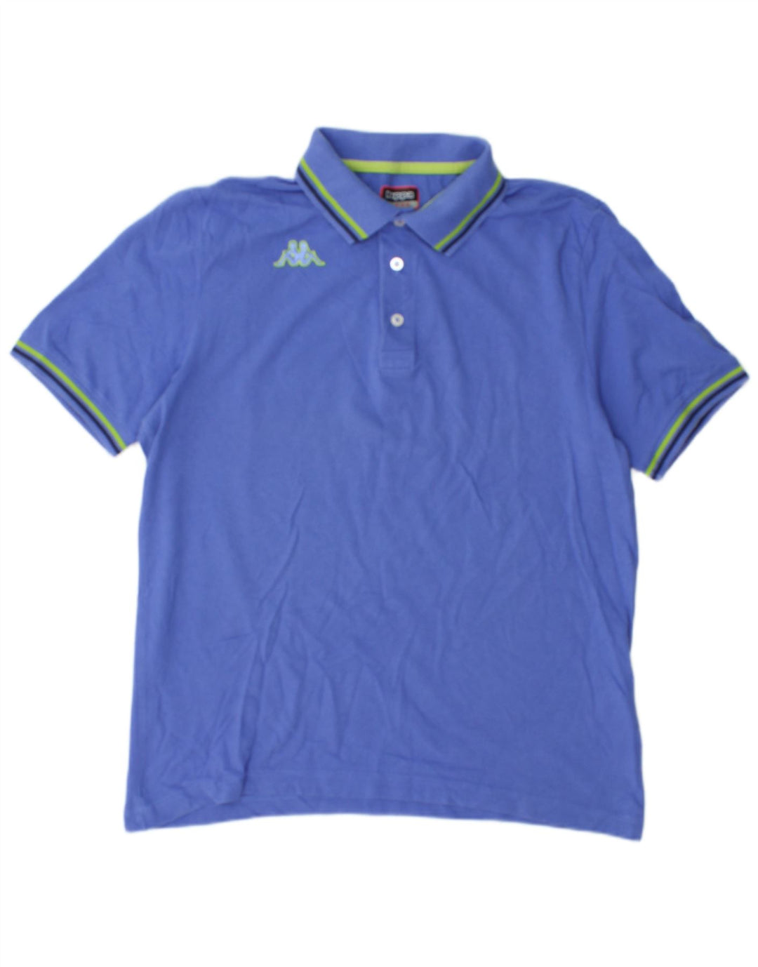 Polo Kappa Uomo Large Blu In Cotone