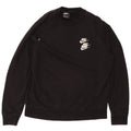 Felpa grafica Nike da uomo, maglione grande, cotone nero