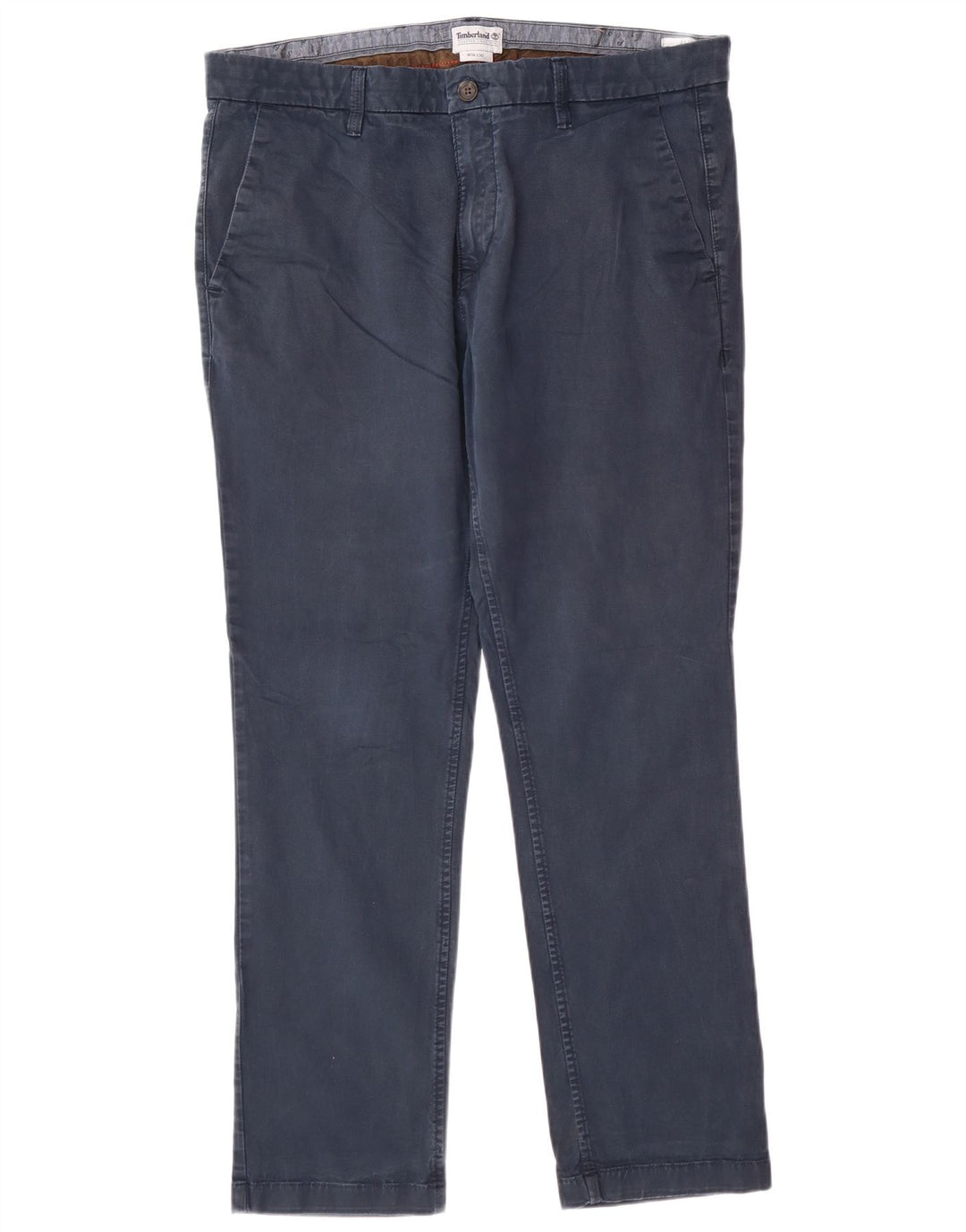 Pantaloni chino slim da uomo TIMBERLAND W36 L30 cotone blu navy