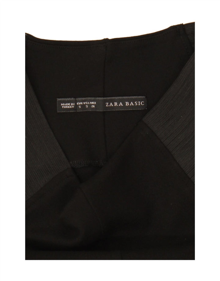 ZARA Womens Leggings UK 10 Small Black Colourblock Vintage Zara and Second-Hand Zara from Messina Hembry 