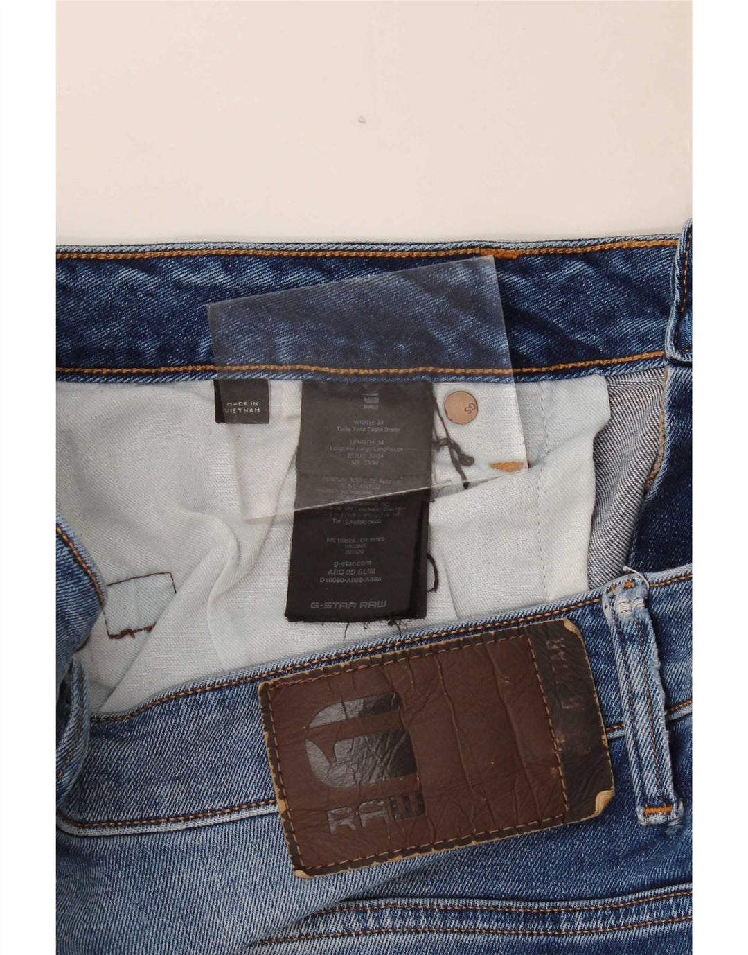 Jeans G-Star da uomo 3D Arc Slim W33 L34 cotone blu
