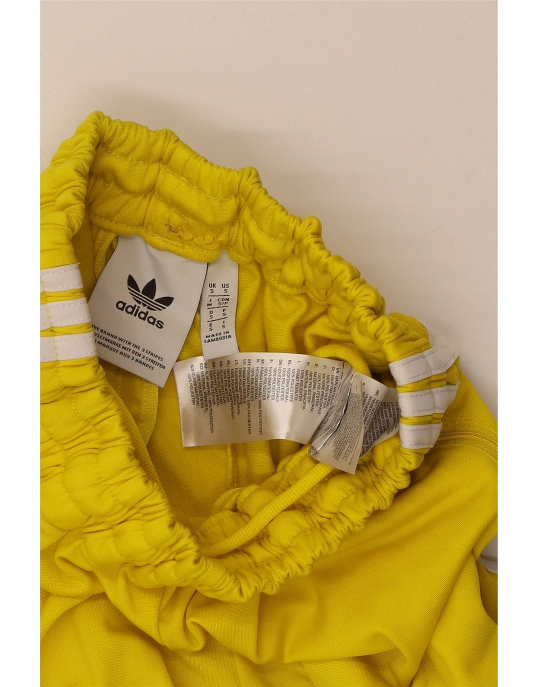 Pantaloni da tuta da donna ADIDAS UK 8 Small Giallo Poliestere