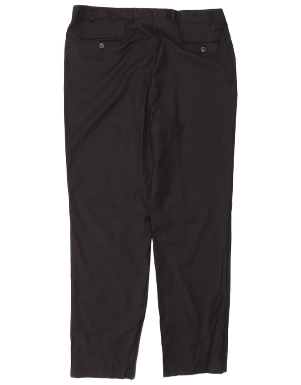 Pantaloni da abito slim fit da uomo Calvin Klein W38 L34 lana nera