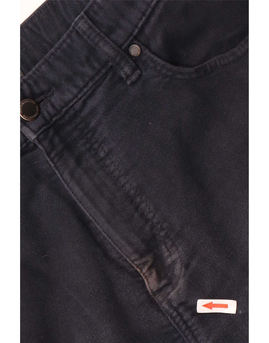 Pantaloni casual regolari da uomo Marks & Spencer W36 L29 cotone blu navy