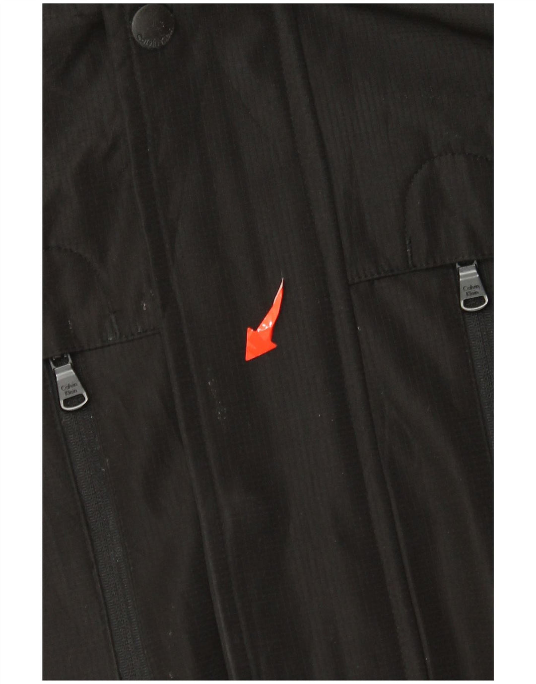 Giacca a vento con cappuccio da uomo Calvin Klein UK 40 grande poliestere nero