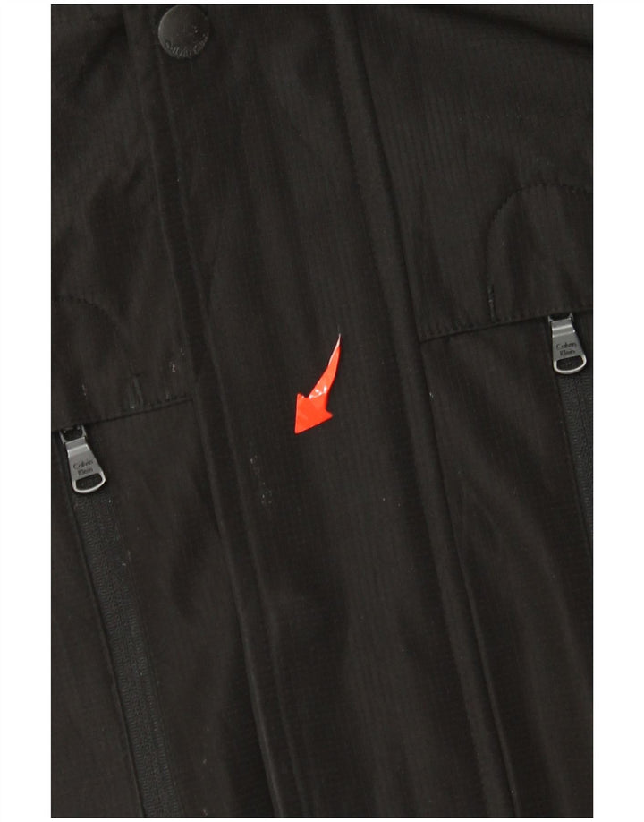 Giacca a vento con cappuccio da uomo Calvin Klein UK 40 grande poliestere nero