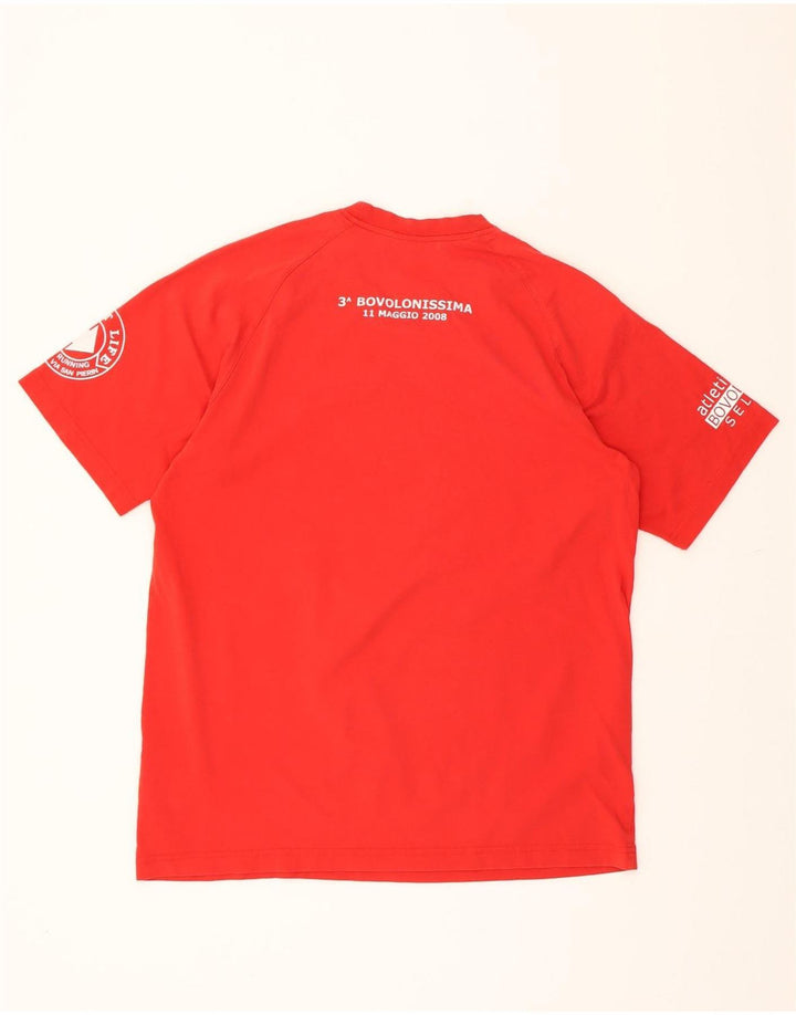 ADIDAS Mens Graphic T-Shirt Top Large Red Cotton Vintage Adidas and Second-Hand Adidas from Messina Hembry 