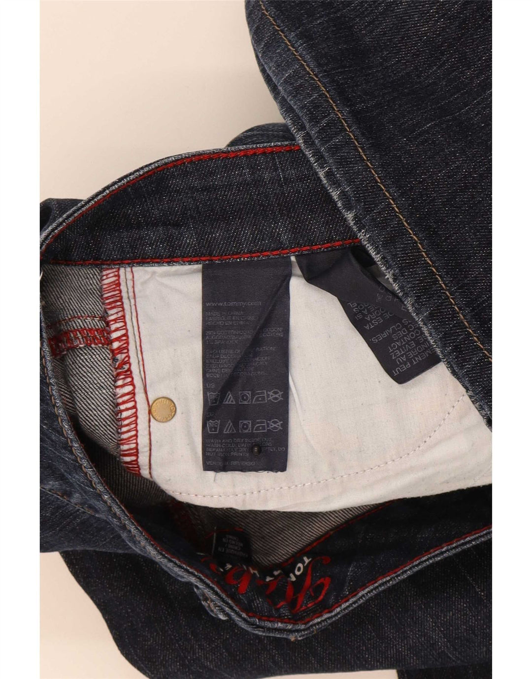 Tommy Hilfiger Donna Hope Flared Jeans US 8 Medio W32 L32 Blu Navy