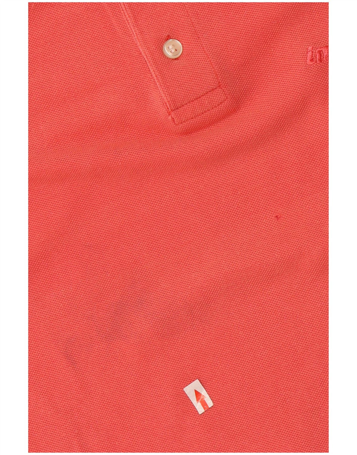 Polo da uomo a maniche lunghe Invicta Large in cotone rosso