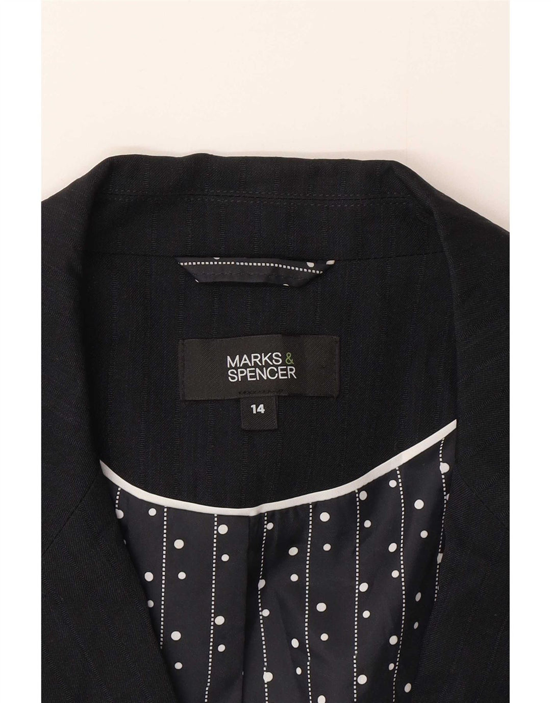 Giacca blazer a 1 bottone Marks & Spencer da donna UK 14 medio blu navy