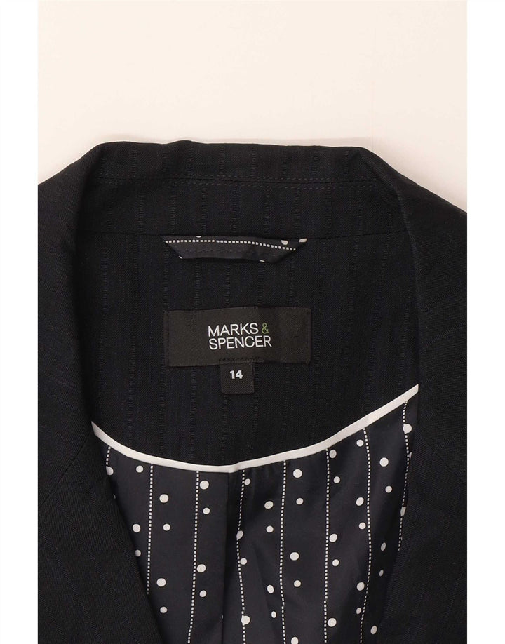 Giacca blazer a 1 bottone Marks & Spencer da donna UK 14 medio blu navy