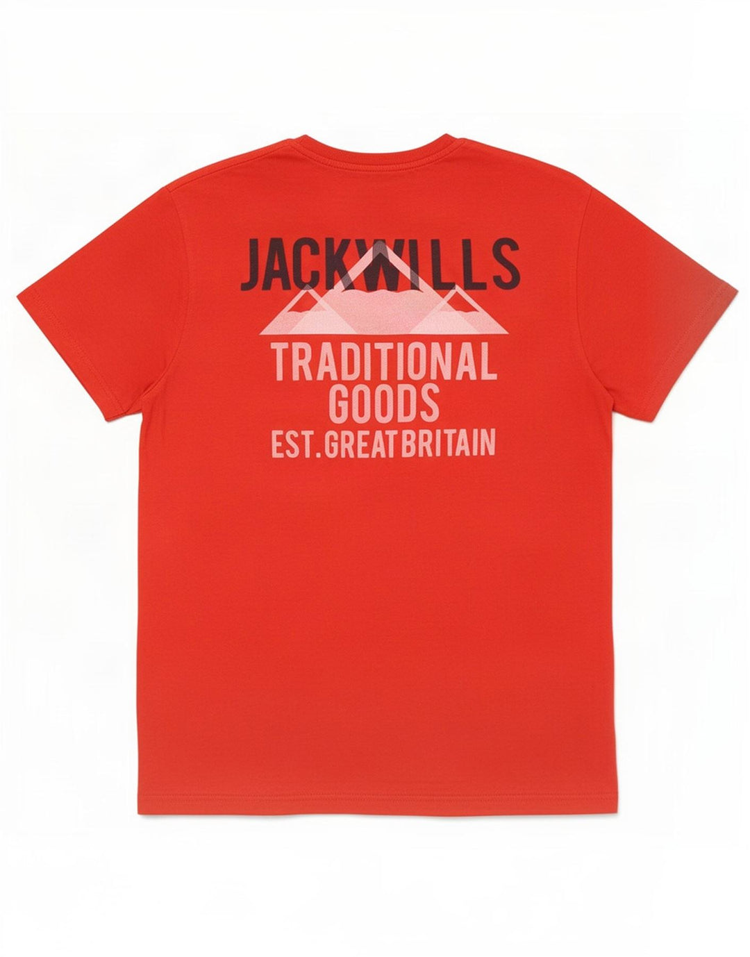 T-shirt grafica da uomo Jack Wills Top in cotone rosso medio