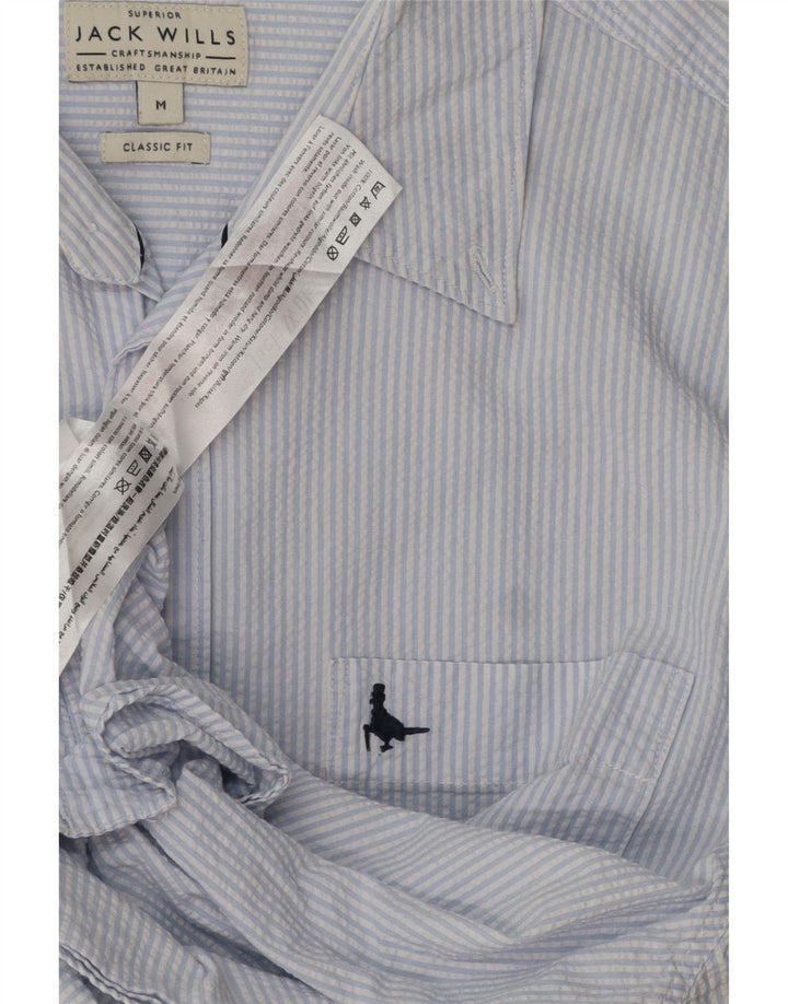 Camicia da uomo classica Jack Wills in cotone gessato blu medio