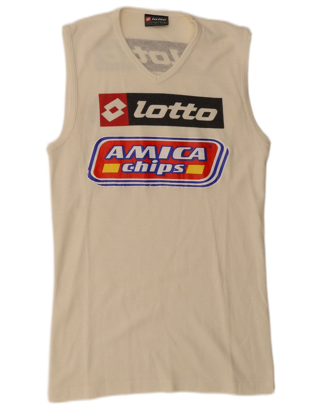 Canotta grafica da uomo Lotto piccola in cotone bianco sporco