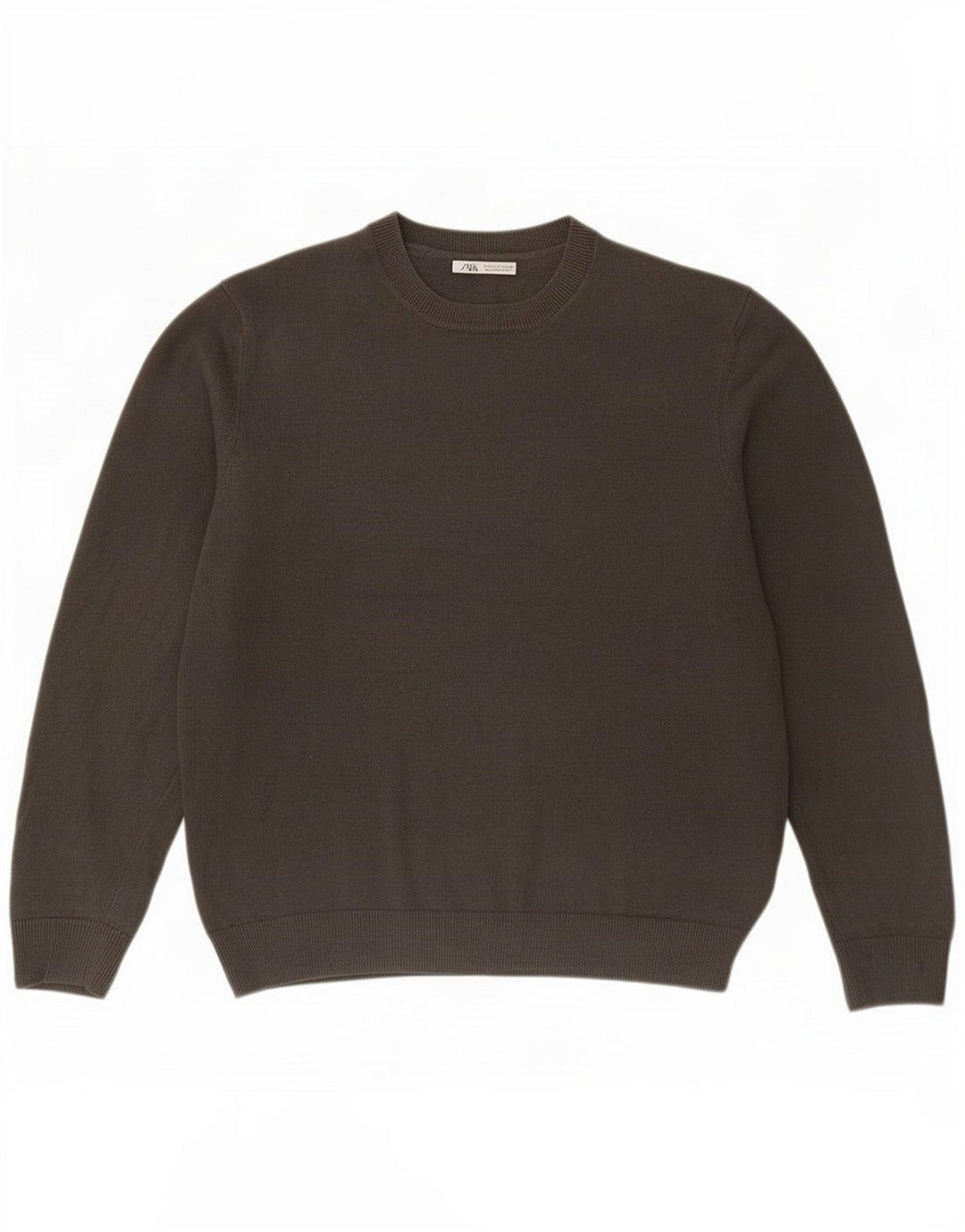 Maglione girocollo da uomo Zara, maglione grande in lino grigio