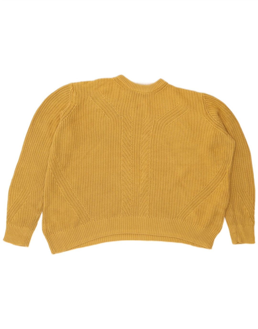 Maglione maglione girocollo da donna Marks & Spencer UK 16 grande giallo