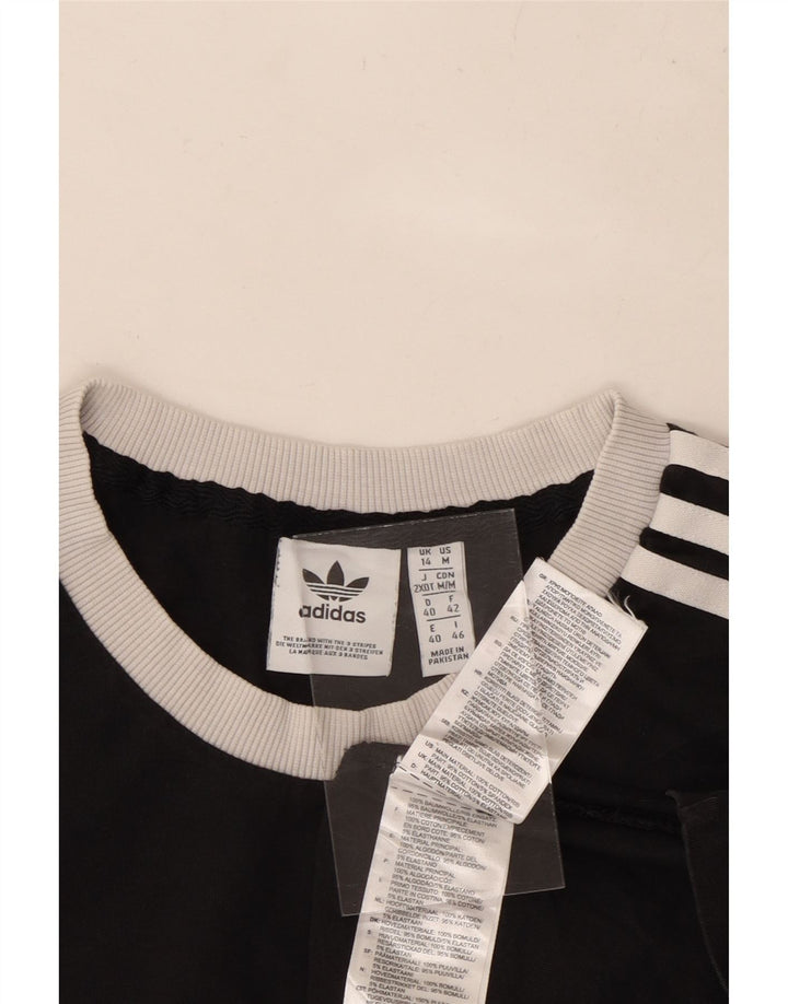 T-shirt da donna ADIDAS Top UK 14 cotone nero medio
