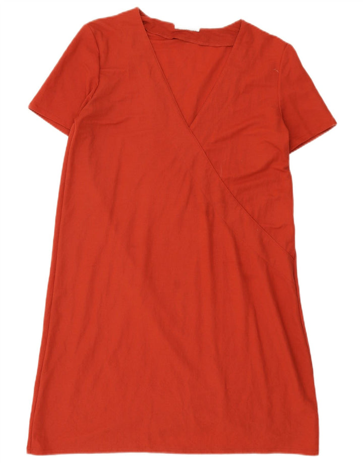 Abito a trapezio da donna Zara UK 14 viscosa rossa media