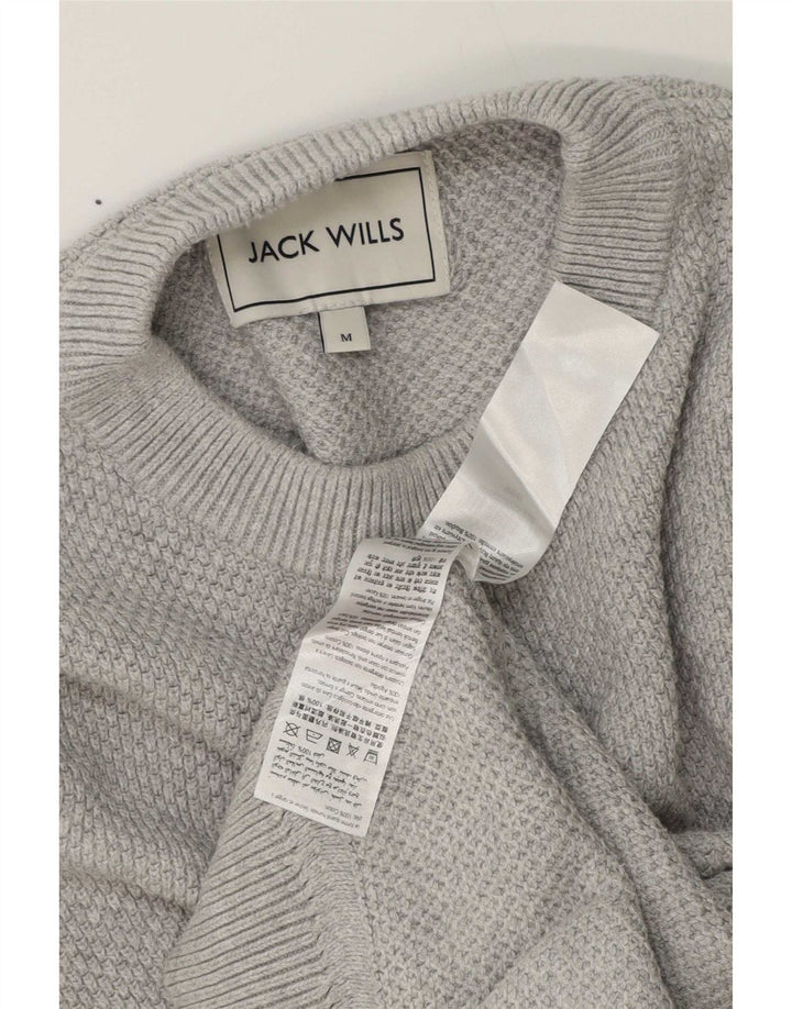 Maglione maglione girocollo da uomo Jack Wills in cotone grigio medio