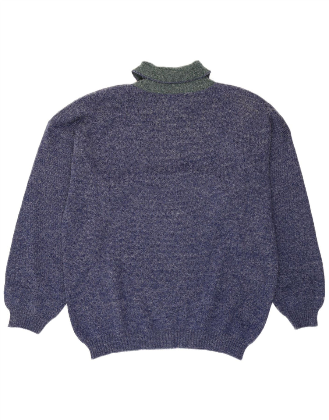 Maglione con collo a polo grafico da uomo Blue Flame XL chiazzato