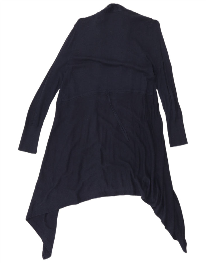 Maglione cardigan aperto lungo da donna Marks & Spencer UK 16 grande blu navy