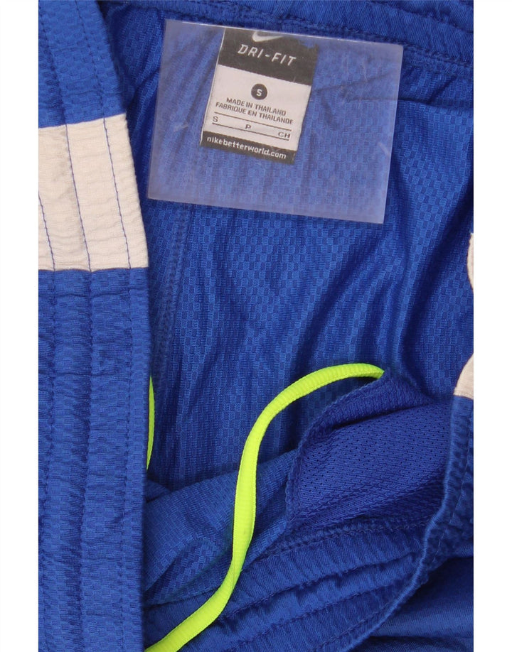 NIKE Mens Dri Fit Sport Shorts Small  Blue Colourblock