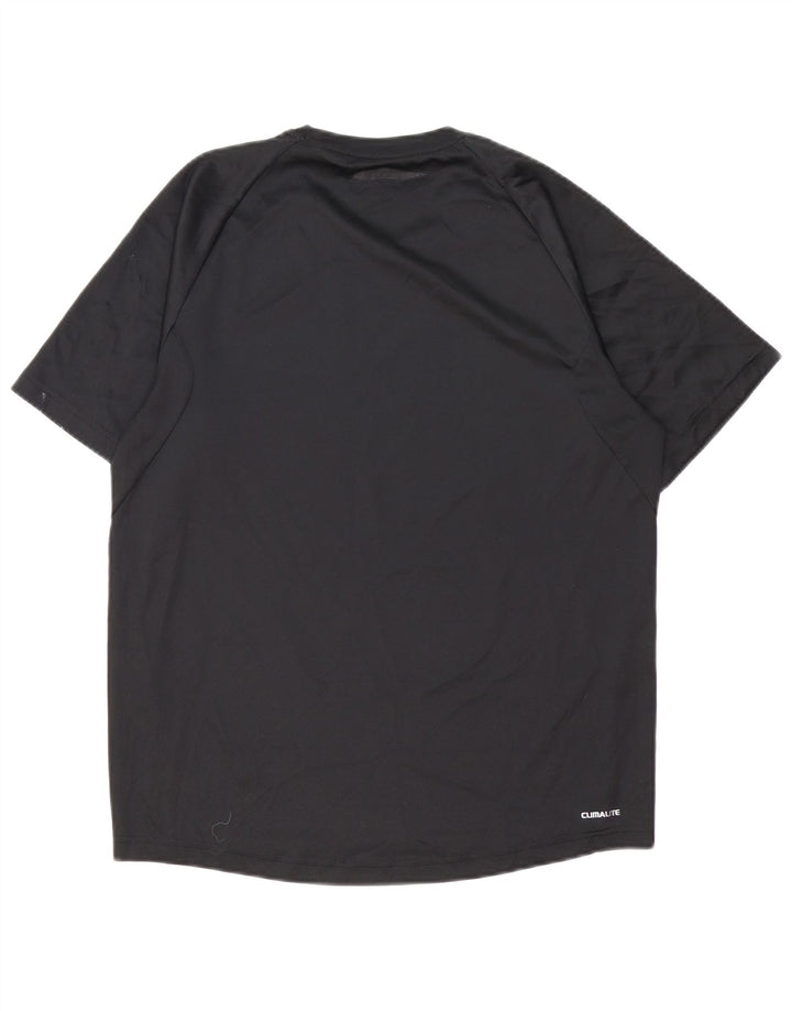 Maglietta Adidas Climalite da uomo media nera