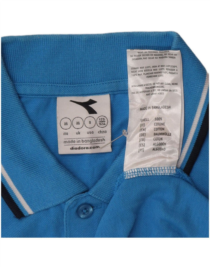 Polo Uomo Diadora Blu Medio in Cotone