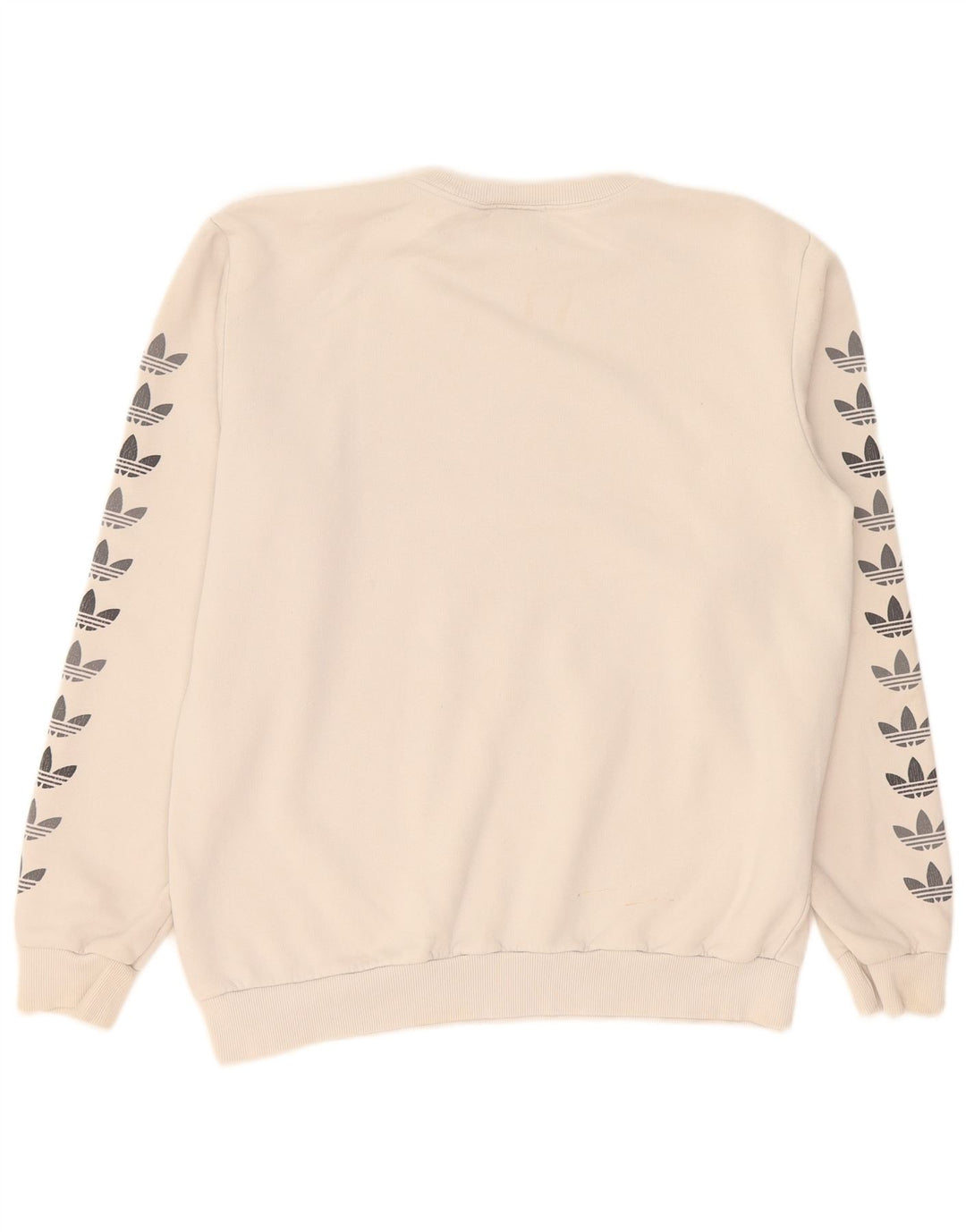 Felpa grafica da uomo Adidas Felpa in cotone beige medio