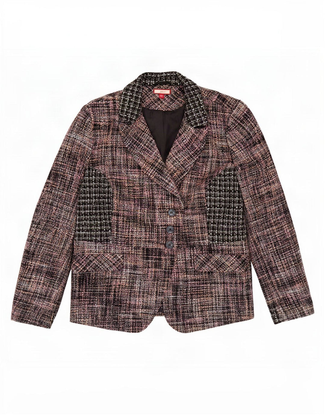 Giacca blazer a 3 bottoni da donna Joe Browns UK 20 2XL a quadri multicolore