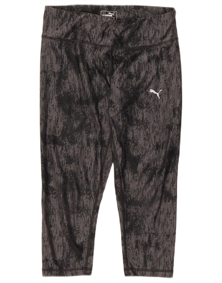 Leggings Capri da donna Puma UK 10 Small Black Tie Dye