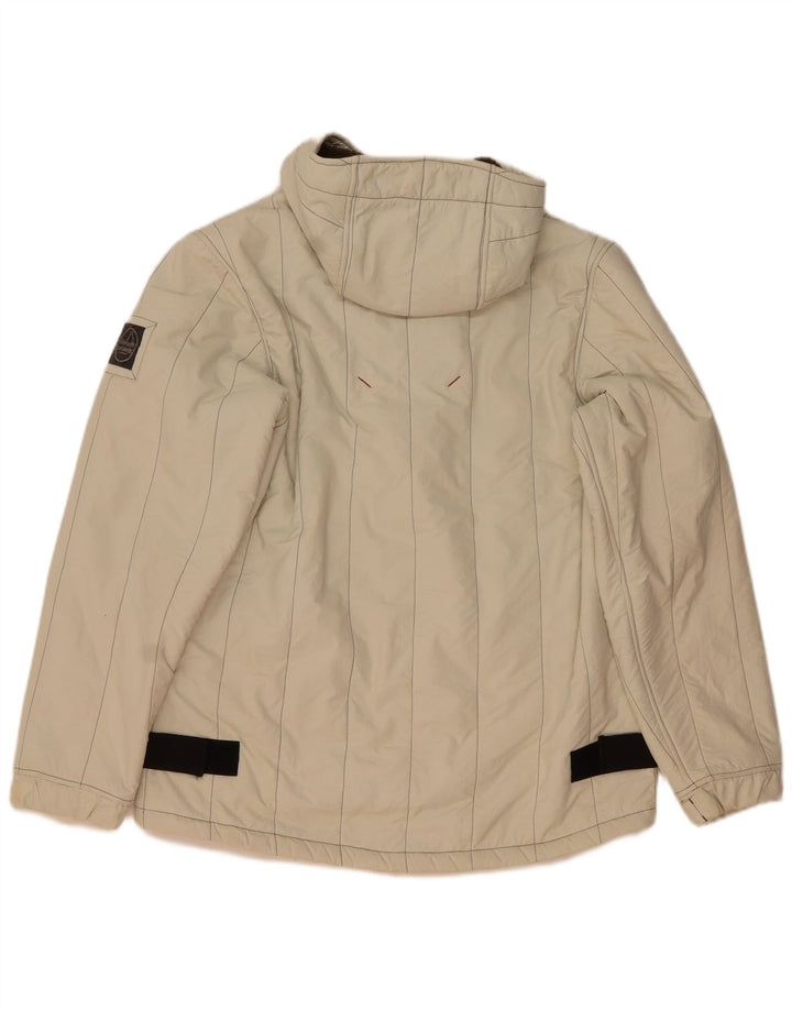 Giacca imbottita in sherpa con cappuccio da uomo Murphy & Nye UK 40 grande Beige