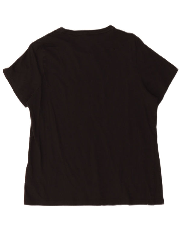 T-shirt grafica da donna Puma UK 18 XL cotone nero