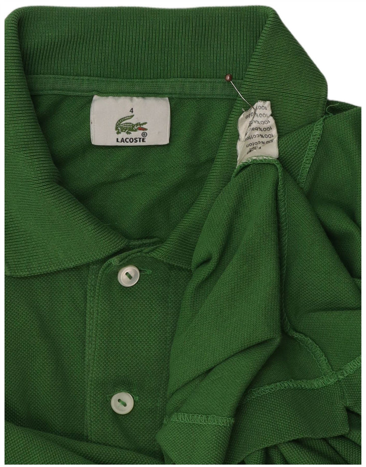 Polo da uomo Lacoste taglia 4 in cotone verde medio