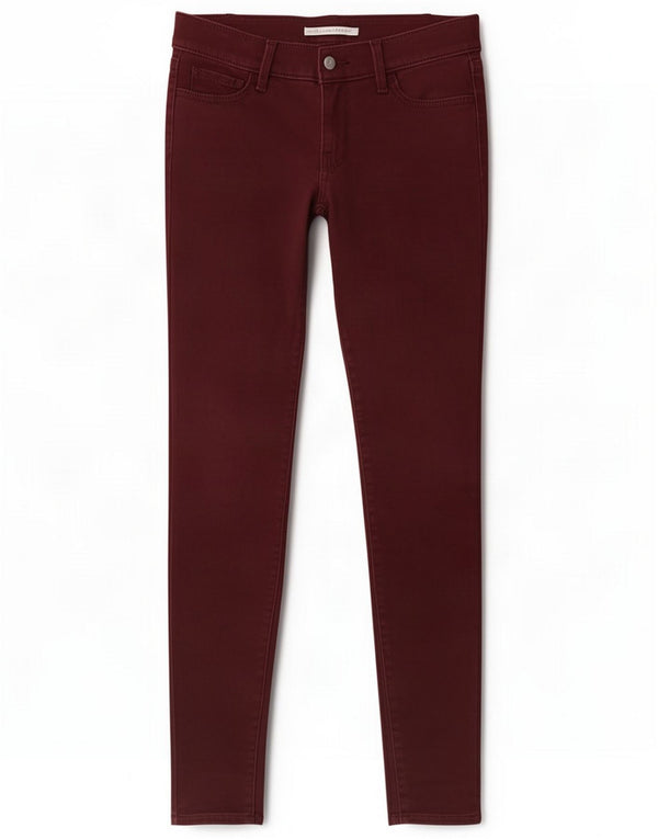 Jeans Levi's 710 Super Skinny da donna W25 L30 in cotone bordeaux
