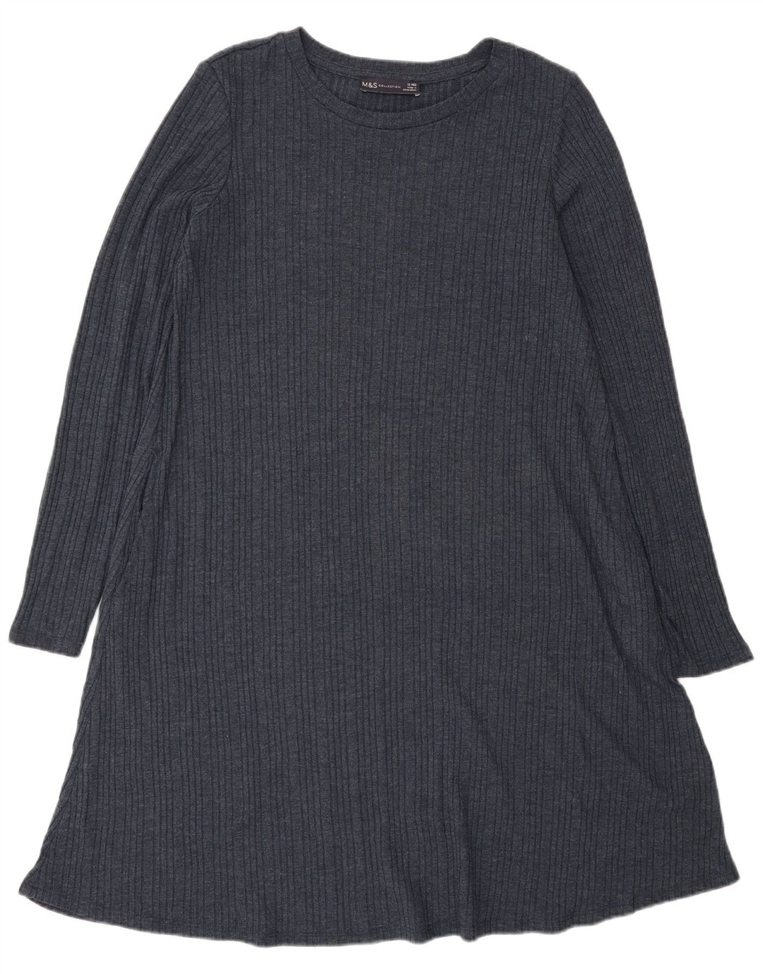 Abito maglione da donna Marks & Spencer UK 12 Poliestere blu navy medio