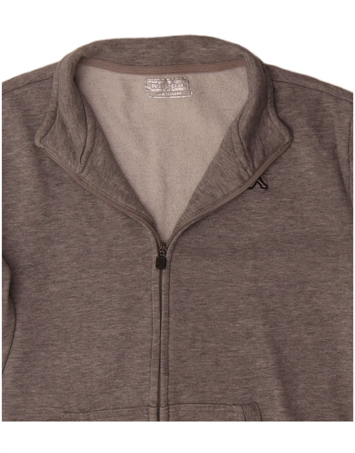 Giacca da tuta da uomo Kappa in cotone grigio medio