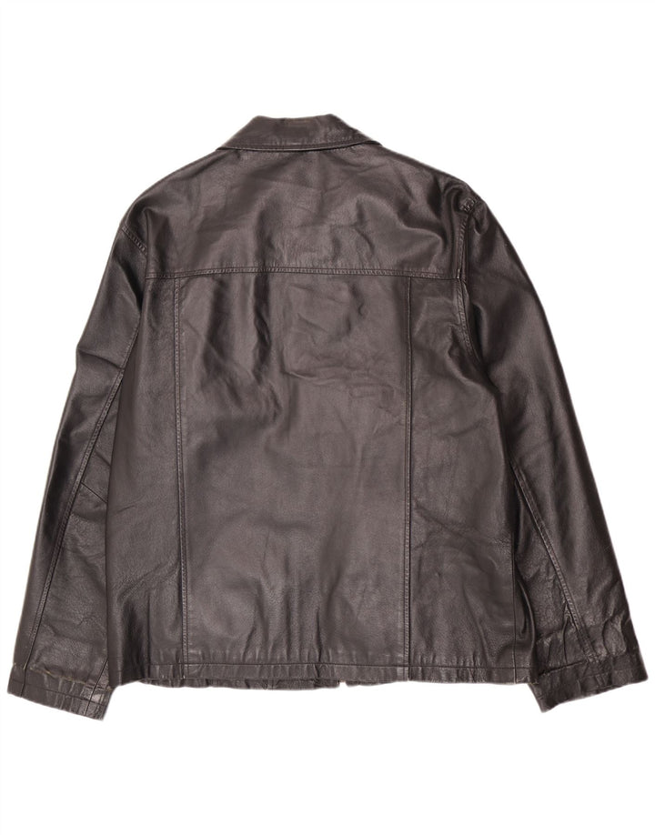 Giacca in pelle da uomo Henry Morell IT 50 grande nera