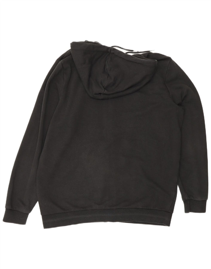 Felpa con cappuccio e zip da uomo Puma grande in cotone nero