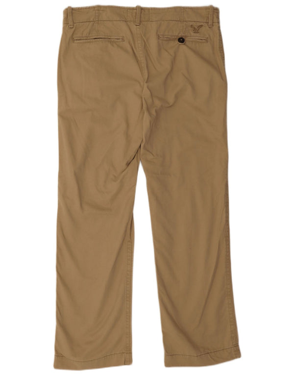 Pantaloni chino dritti da uomo American Eagle Outfitters W36 L32 in cotone beige