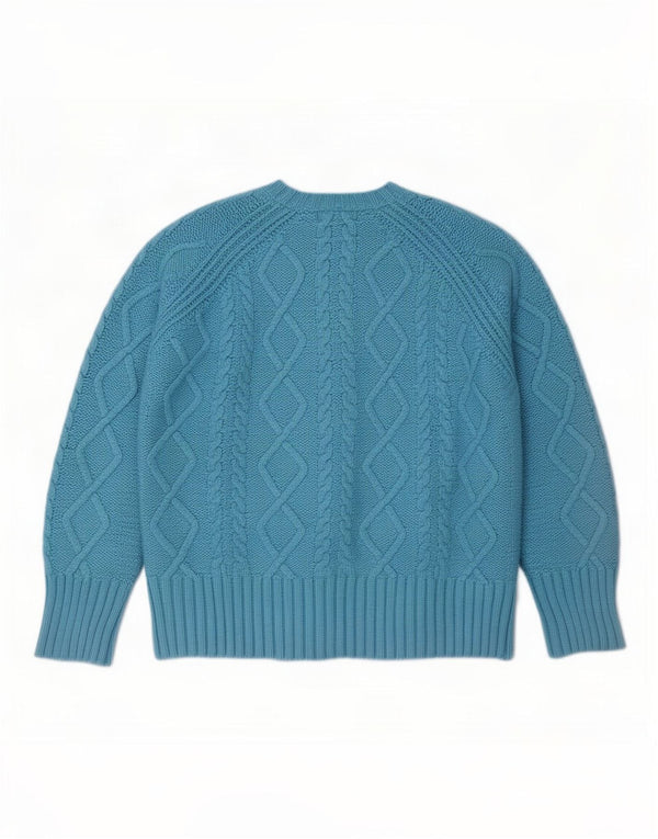 Marks & Spencer Womens Autograph Crew Neck Jumper Sweater UK 18 XL Blue