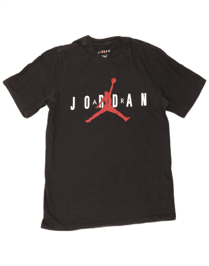 T-shirt grafica da uomo Jordan Top piccola in cotone nero