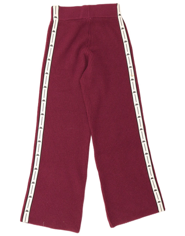 Pantaloni da tuta da donna Kappa UK 14 Large Borgogna Colorblock