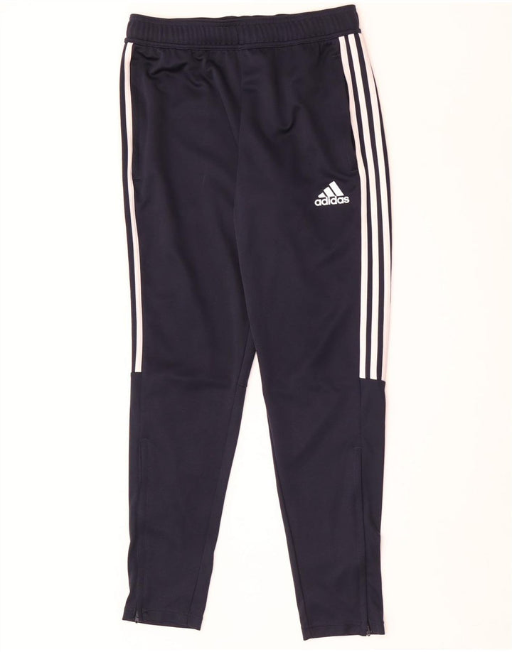 Pantaloni da tuta Adidas Aeroready da uomo medio poliestere blu navy