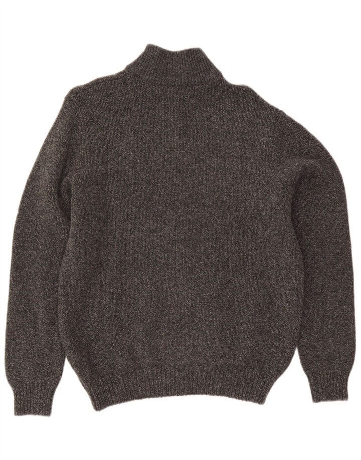 Maglione cardigan da uomo L.L.Bean Lana d'agnello screziata grigio medio
