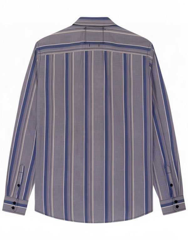 Desigual Camicia grafica da uomo XL Cotone a righe blu