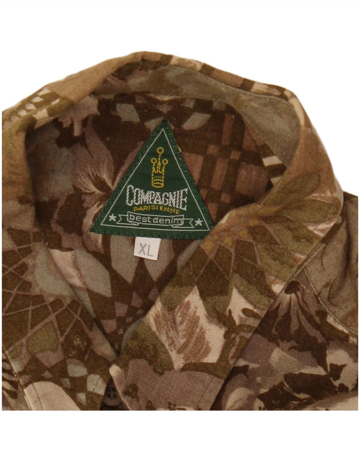 Camicia da uomo Compagnie XL Marrone floreale