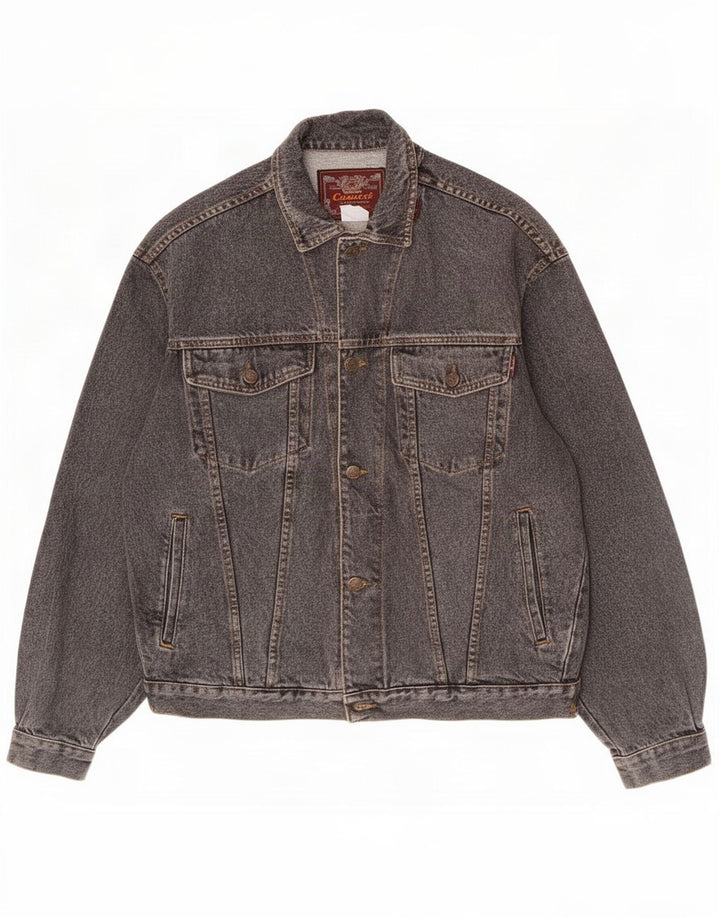 Casucci Giacca in denim da uomo UK 38 Cotone grigio medio