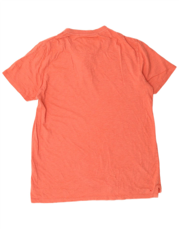 T-shirt da uomo Fat Face Top in cotone chiazzato arancione medio